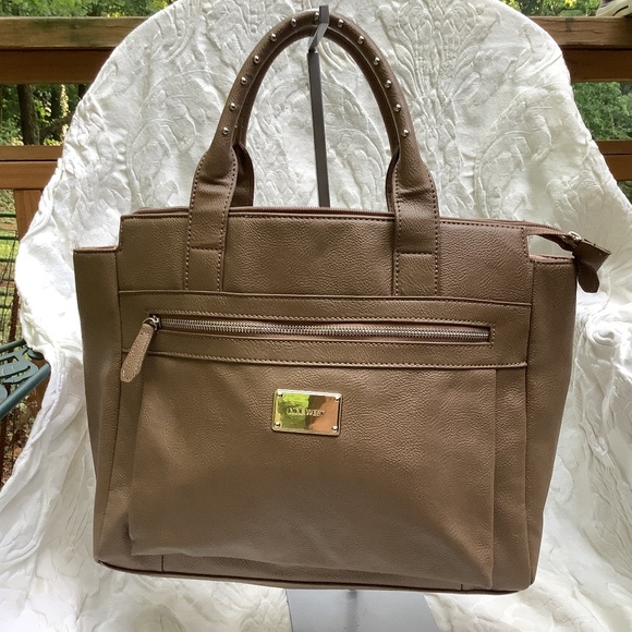 GUC Nine West Taupe hand shoulder bag - Picture 1 of 14